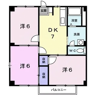 サニークレスト【1階】の間取り