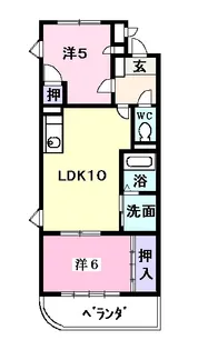 ファインパーク薬師B棟【3階】の間取り