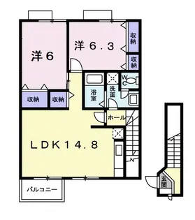 Palude Presso A【2階】の間取り