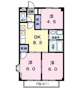 アメニティーK【2階】の間取り