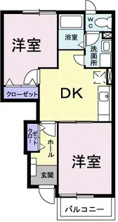 フラワ・I【1階】の間取り