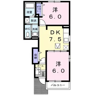 アルエットD【1階】の間取り