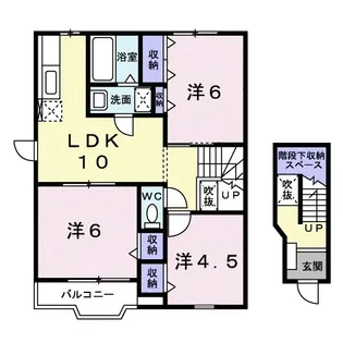 ヴィラシンシア B【2階】の間取り