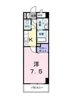 パールドゥN 府中【1階】の間取り