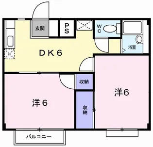 スクエアユース美輝A【2階】の間取り
