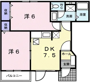 サニーハウスV【1階】の間取り