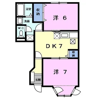 コーポ藤Ⅱ【1階】の間取り