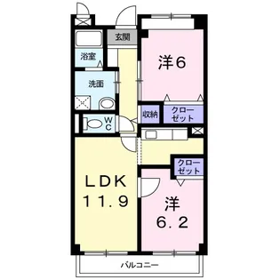 ウィステリア ファイブ【2階】の間取り