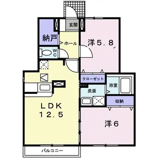 マーヴェラス【1階】の間取り