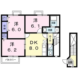 フトゥールムⅡ【2階】の間取り
