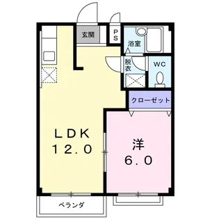 メゾンハナブサⅠ【2階】の間取り