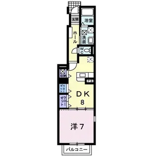 グランディアス赤羽根【1階】の間取り