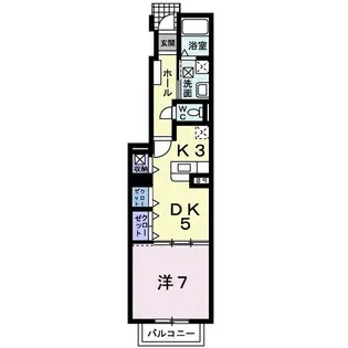 グランディアス赤羽根【1階】の間取り