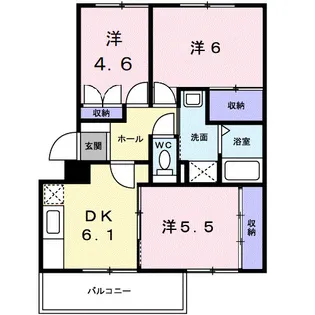 ヒヤデス【2階】の間取り
