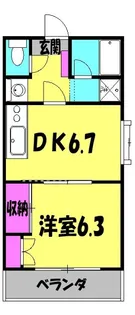 アクト川越【5階】の間取り
