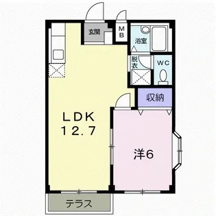 エルディム桜本A【1階】の間取り
