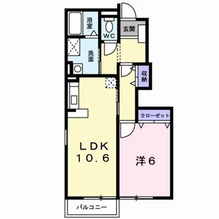 オークヒルⅠ【1階】の間取り