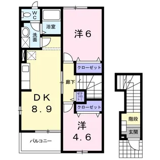 ペルル【2階】の間取り