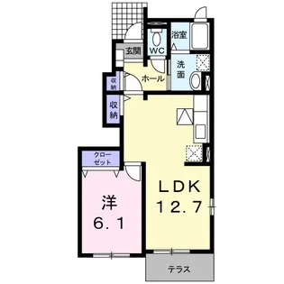 プロムナードⅡ【1階】の間取り