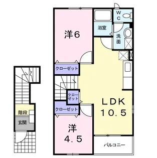 アースブラウンK・TⅢ【2階】の間取り