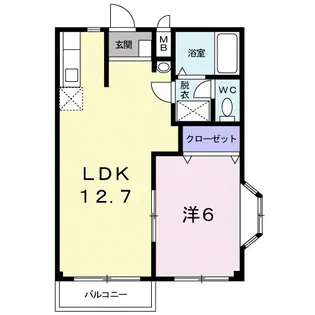 ガーデンヒルズA【2階】の間取り