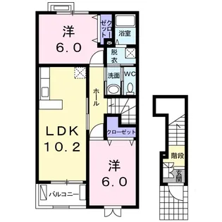 サンリット エアリー【2階】の間取り