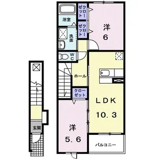 River side Bell【2階】の間取り