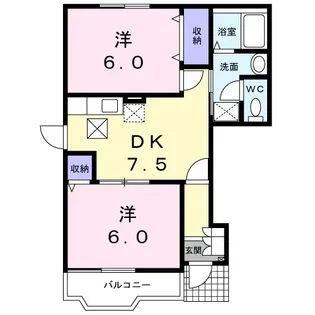 アキラハイツ【1階】の間取り
