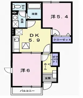 EAST1 B【1階】の間取り