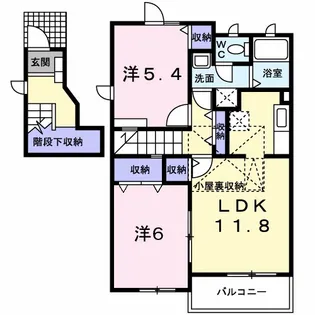 シャルマン城南A【2階】の間取り