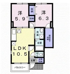 カーサ ミーア【1階】の間取り
