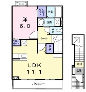 ブリーゼ S【2階】の間取り