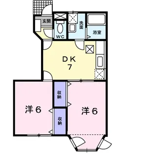 フラワーバード【1階】の間取り