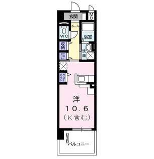 ル ポン ド ラルカンシェル【9階】の間取り