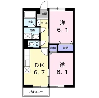 グランド・ハイツ【2階】の間取り