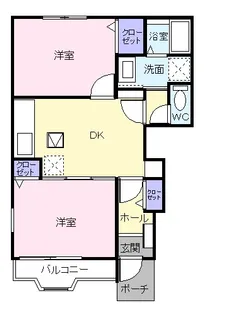 ソレアード・ローマ【1階】の間取り