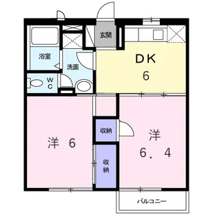 ヴェルサンリジェールB【2階】の間取り