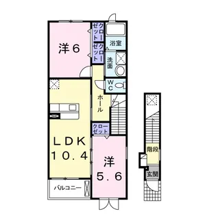 ポライトリーC【2階】の間取り