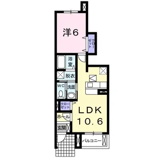 ブルックサイドビレッジ Ⅱ【1階】の間取り