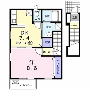 エステート 柴崎【2階】の間取り