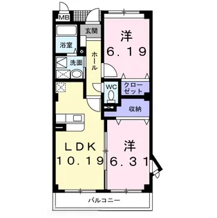 ヴェルデ欅【2階】の間取り