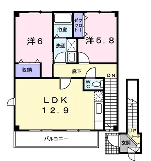 クレストール・ロエール【2階】の間取り