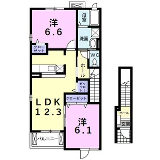マ ジュネス【2階】の間取り