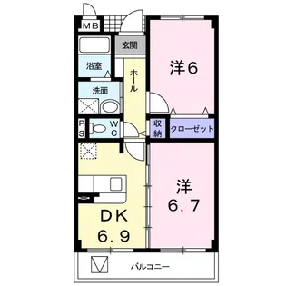 フラン・アンジュ【3階】の間取り