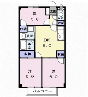 カトル・セゾン2【2階】の間取り