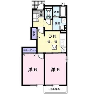 サニーヒル【1階】の間取り