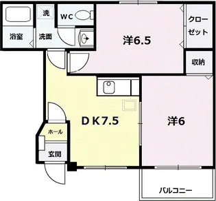 パルテールE【1階】の間取り