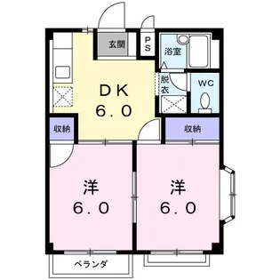 エサシコーポ【1階】の間取り