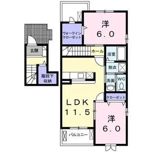 コンフォル ターブルⅠ【2階】の間取り