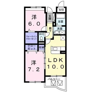 マンショングレイスエレガント【3階】の間取り